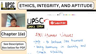 [Chapter 1(e)] Human Values #ethics #ethicslectureforias #upsc #humanvalues #upscmains2023 #ias