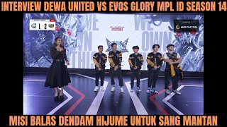 INTERVIEW BUDE CLARA SAMA DEWA UNITED ESPORTS‼️DEWA VS EVOS MPL ID S14‼️#mobilelegends #mplids14