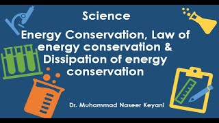 Energy conservation, Law of energy conservation, Energy dissipation & minimizing energy dissipation.