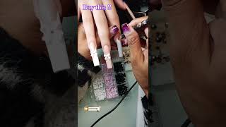 Creating Spring nail set in 1 minute • Bow charms #acrylicnails #nailart #nails