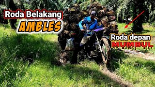 Motor Dipaksa Muatan Petak 500KG lebih || Roda Motor Tenggelam,!!