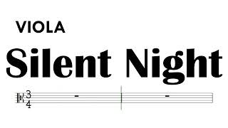 Silent Night Viola Key Sheet Music Backing Track Partitura The Beatles