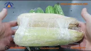 ATM 168 fresh vegetable cabbage carrot corn beet shrink cling film wrapping machine