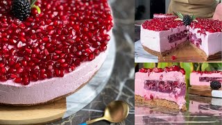 شيز كيك الرمان 🍰 حلا فخم و الذيذ //من بن قاسم