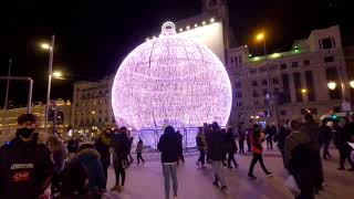 Christmas Lights around Madrid Center.