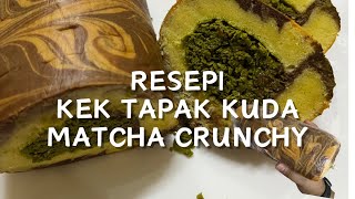 Resepi Kek Tapak Kuda Matcha Crunchy Paling Simple!