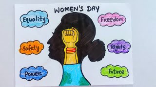 women's day drawing/women's empowerment drawing/international women's day drawing/women's day poster