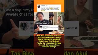 Nikita Willy punya Chef pribadi