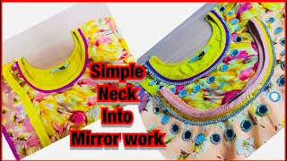 DESIGN YOUR OWN KURTHIS❤️/ Stone work neck pattern/ @very low cost