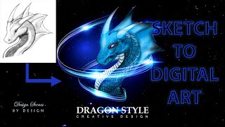 How To Design a Dragon in Photoshop | Sketch To Digital art | Photoshop Tutorial 2020