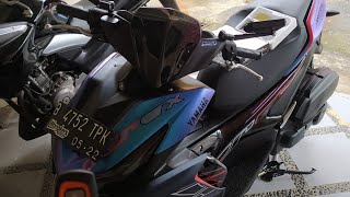 pasang alarm motor di yamaha new  aerox 2024. Pemasangan tanpa potong kabel ori. fitur cek deskripsi