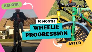 10 Month Wheelie Progression