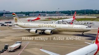 Etihad Airways A340-600 | Roll to the runway and takeoff from Düsseldorf Airport | Airplanesloverr