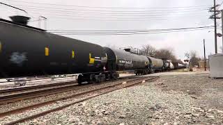 CSX 7200 CM44AC leads CSX M301 through south Plainfield