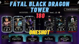 Fatal Black Dragon Tower 180 | MK Mobile (2024)