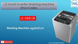 LG Inverter Washing Machine LE Error Code