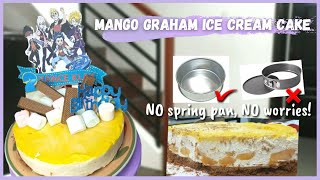 MANGO GRAHAM ICE CREAM CAKE (No bake) | Klay's DIY Birthday Cake | Janice Pallarca