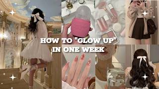 How to glow up in one week 🫧🎀✨  #skincare #glowup #tips #girlycare