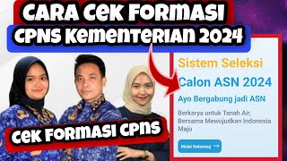 Cara Melihat Formasi CPNS 2024 Terbaru || Cara Cek Formasi Di CPNS SSCASN 2024