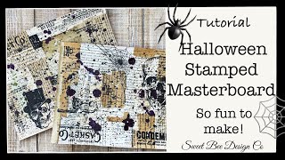 TUTORIAL - Halloween Masterboards | Stamped Masterboard | How to cut up a Masterboard