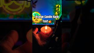 Orange Candle Hack Test!🍊 #shorts #hacks #funny #magic #lifehack #fyp