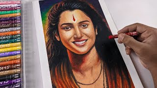 Drawing Shri Ram | Step By Step | Tutorial | With Oil Pastel