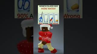 Which Glass Has The Most Water? 💧 #shorts #roblox