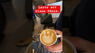 LATTE ART 🔥 easiest way to draw a Fenix 🥹 #latte #coffeeart #baristadaily #coffeedecoration