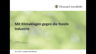 „Mit Klimaklagen gegen die fossile Industrie“, Sascha Boden, DUH