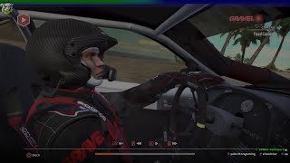 GRAVEL in VR with UEVR mod & G29 Racing Wheel immersive rally racing! Celica @ Pacific Island Sunset