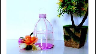 DIY- GAIOLA DECORATIVA FEITA COM GARRAFA PET E PAPELÃO