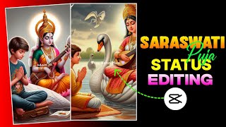 Saraswati Puja Status Editing | Saraswati Puja Special Status Editing in Capcut | #saraswati #puja