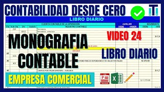 ✏📚 Monografía Contable completa de una empresa comercial Excel | Contabilidad desde cero VIDEO 24