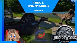 Jurassic World Evolution | Gameplay | T-Rex vs Spinosaurus - Siapakah yang menang?