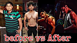 before vs After bulk body transformation short video status