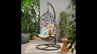 Wicker Tear Drop Hanging Chair