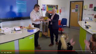 Brian Banks, Further Education Lecturer of the Year 2019, presented with award by dancer Wayne Sleep