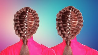 Dutch framed French braid | hairstyle for medium and long hair | French hairstyle | ponytail |