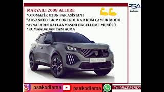 peugeot 2008 makyajlı allure gizli özellikler, otomatik uzun far, kumanda ile cam ve bagaj açma