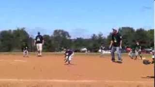 Zachary Playing his first TBall game this year.