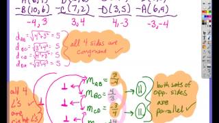 Chapter I - Video #3 (Section 6.1-3 - Classifying Quadrilaterals using Coordinates)