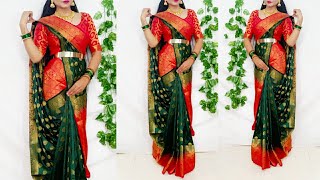 How to wear saree in Beautiful Elegant style/Saree Drape new idea