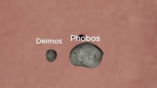 Comparison of the Sizes of the Planet Mars and its Satellites #abyaztw