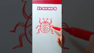 El bicho O. Dibujo letras.  #videoshorts #drawing #art #letras #bug #abecedario #shorts #dibujo