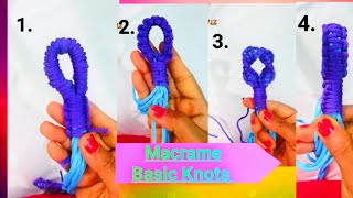 HOW TO MAKE "MACRAME KNOTS WITHOUT RING"//DIY 4 MACRAME ROPE KNOTS