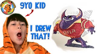 9yo Autistic Savant Draws - Johnny Worthington - Monsters Inc