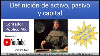 Definición de activo, pasivo y capital - Contador Público MX