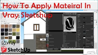 How to apply material in sketchup vray