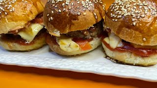 بورغر منزلي🍔 burger fait maison