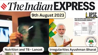 [Art of Reading Newspaper] 9 August 2023 | The Indian Express | #upscnewsanalysis #UPSC #ias